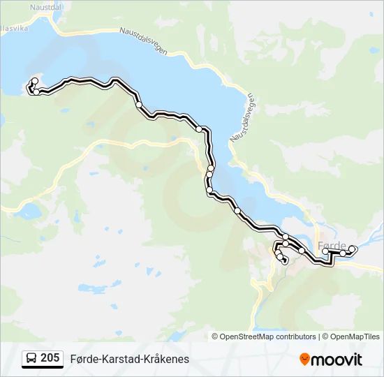 205  Line Map
