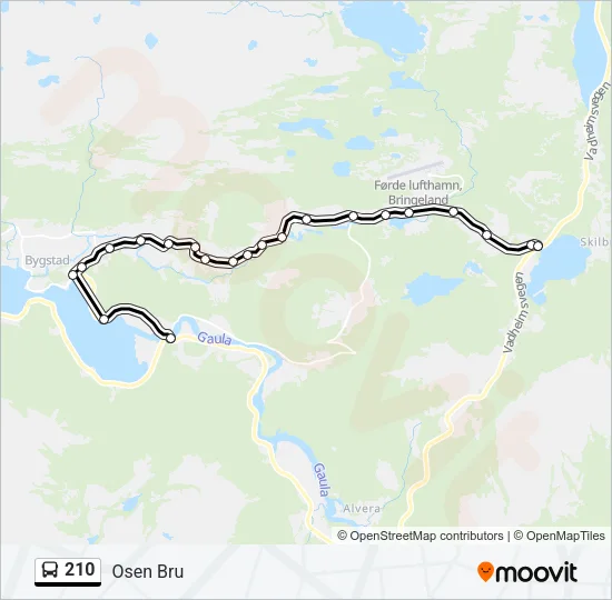 210 Bus Line Map