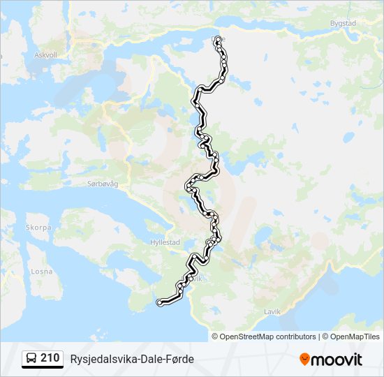 210 Bus Line Map