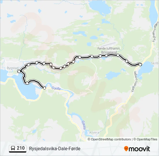 210 Bus Line Map