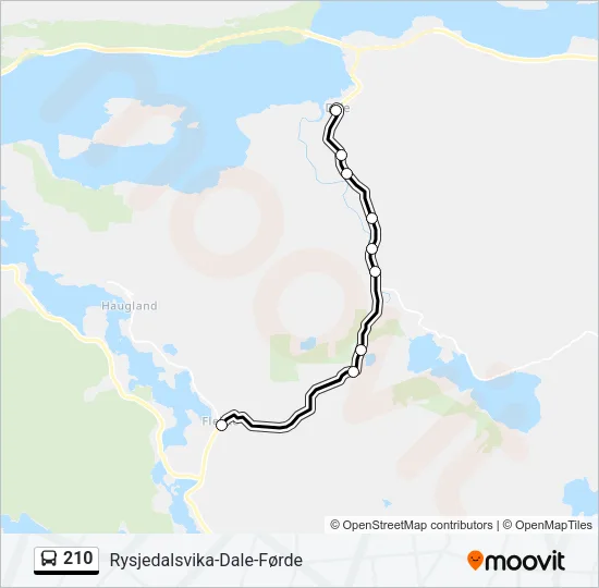 210 Bus Line Map