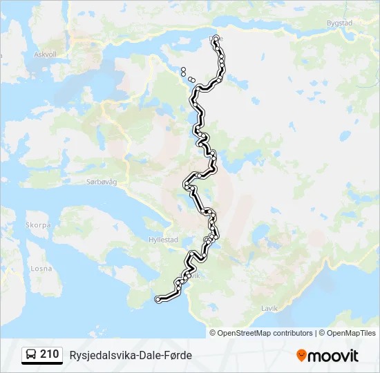 210 Bus Line Map