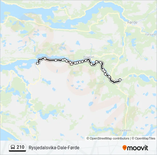 210 Bus Line Map