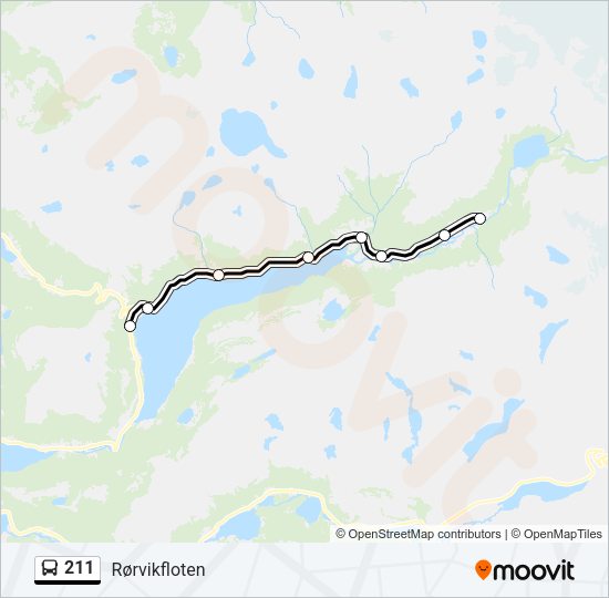 211 Bus Line Map