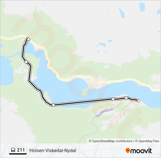 211 Bus Line Map
