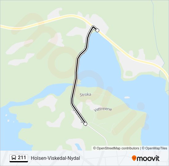 211 Bus Line Map