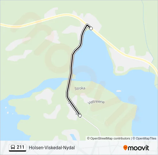211 Bus Line Map