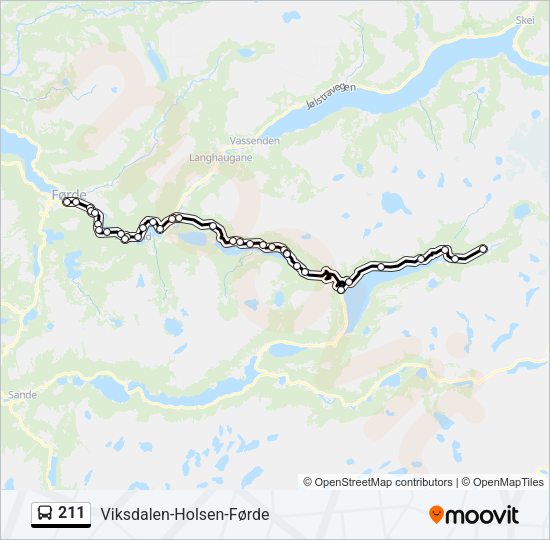 211 Bus Line Map