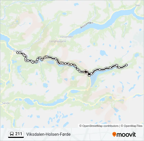 211 Bus Line Map