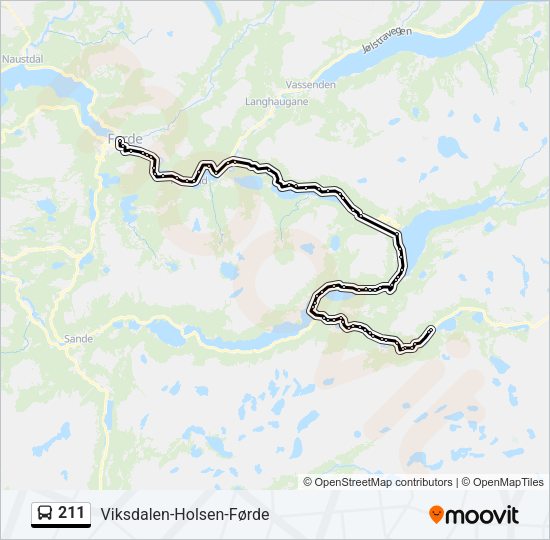 211 Bus Line Map