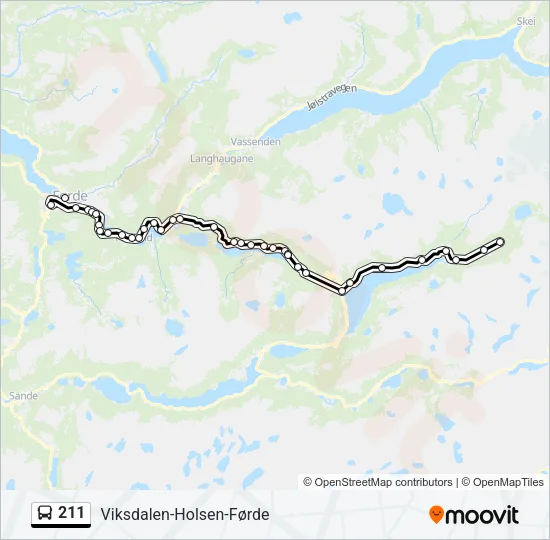 211 Bus Line Map