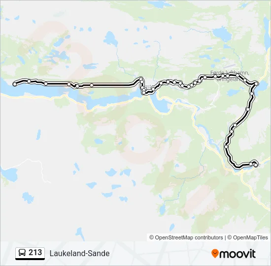 213 Bus Line Map