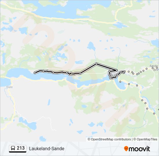 213 Bus Line Map