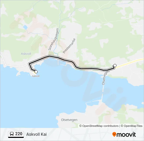 220 Bus Line Map