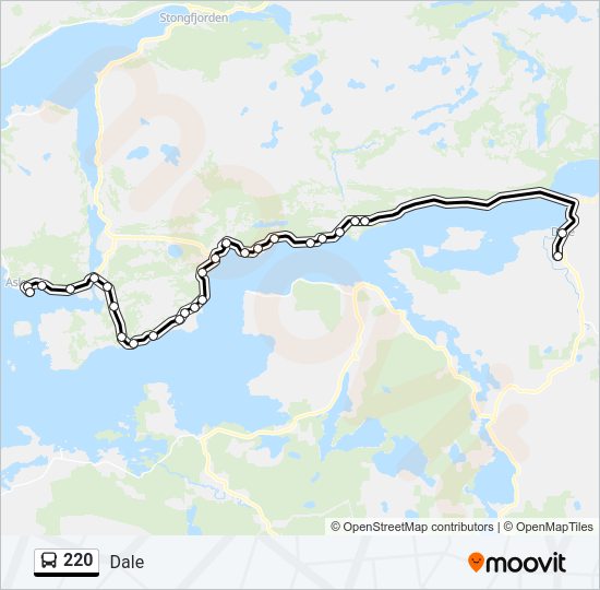 220 Bus Line Map