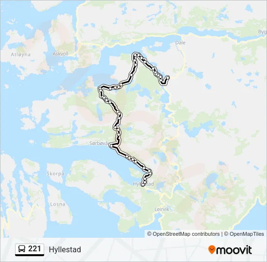221 Bus Line Map
