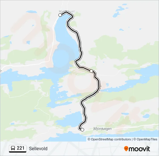 221 Bus Line Map