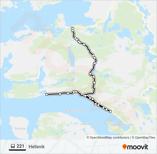 221 Bus Line Map
