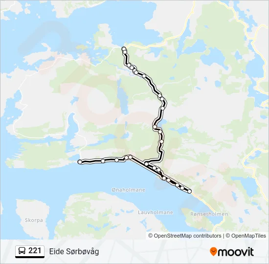 221 Bus Line Map