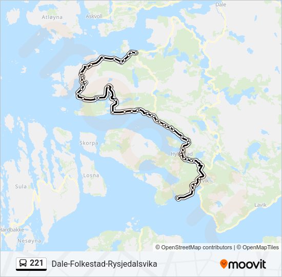 221 Bus Line Map