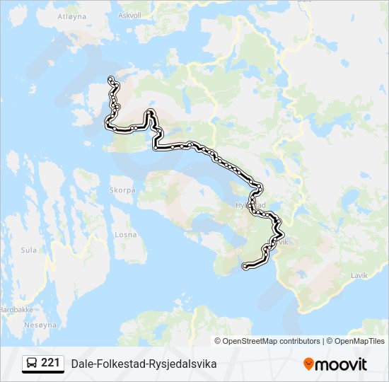 221 Bus Line Map