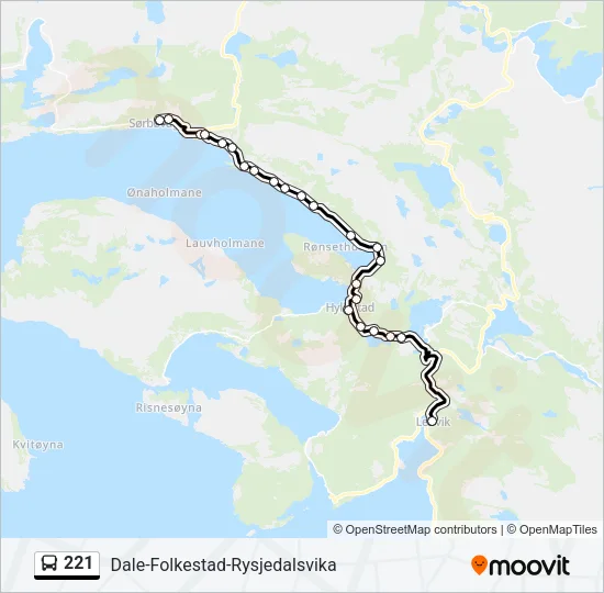 221 Bus Line Map