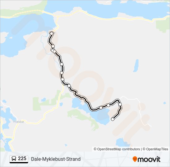225 Bus Line Map