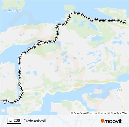 230 bus Line Map