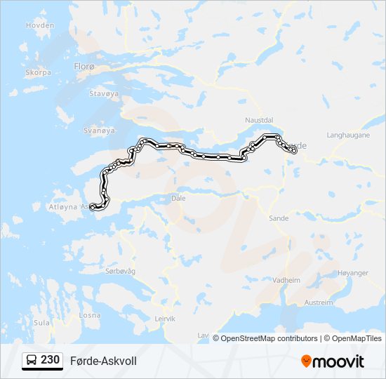 230 bus Line Map