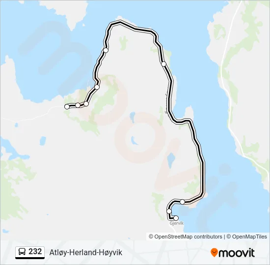232 Bus Line Map