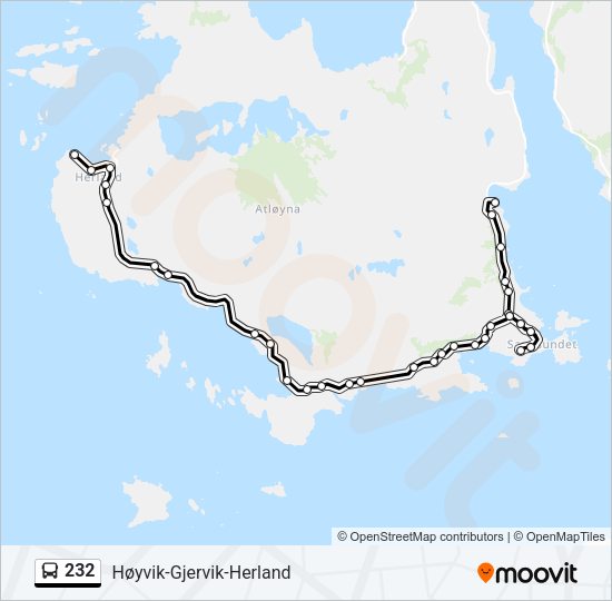 232 Bus Line Map