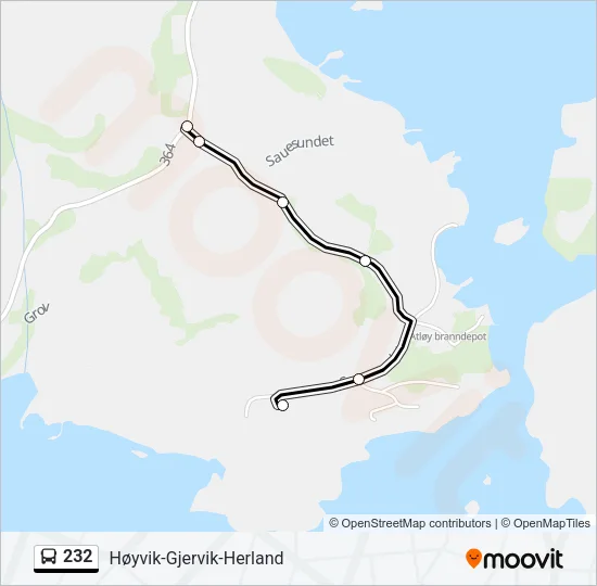 232 Bus Line Map