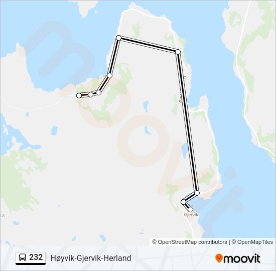 232 Bus Line Map