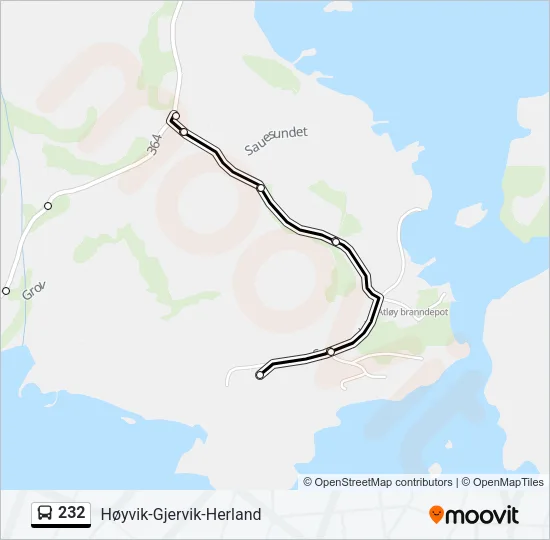 232 Bus Line Map
