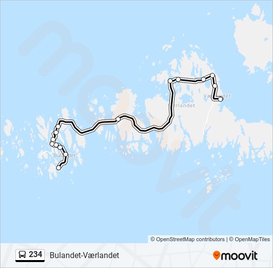 234 bus Line Map