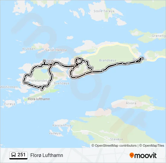 251 Bus Line Map