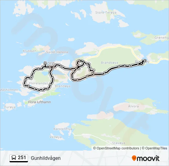 251 Bus Line Map
