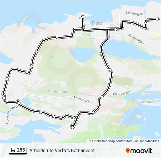 253 Bus Line Map