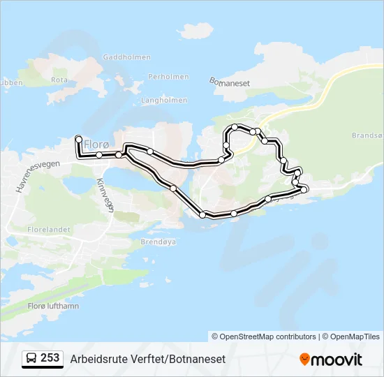 253 Bus Line Map