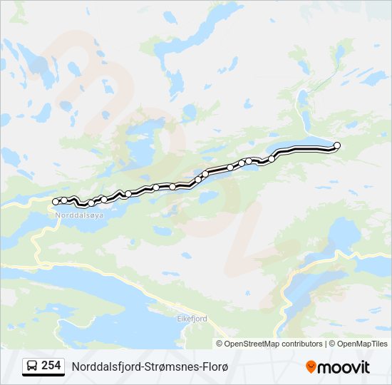 254 Bus Line Map