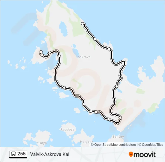255 Bus Line Map