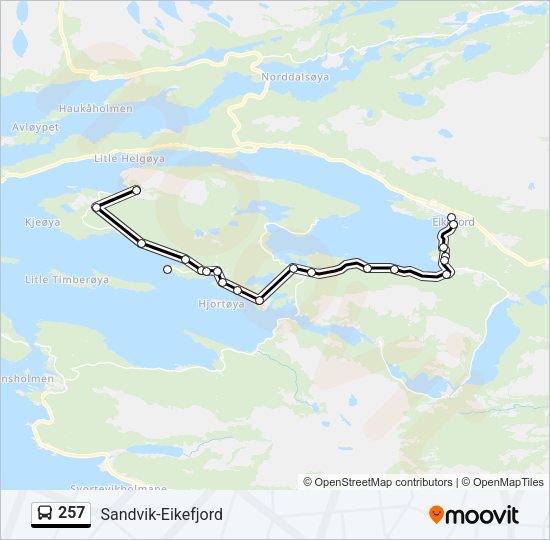 257 Bus Line Map
