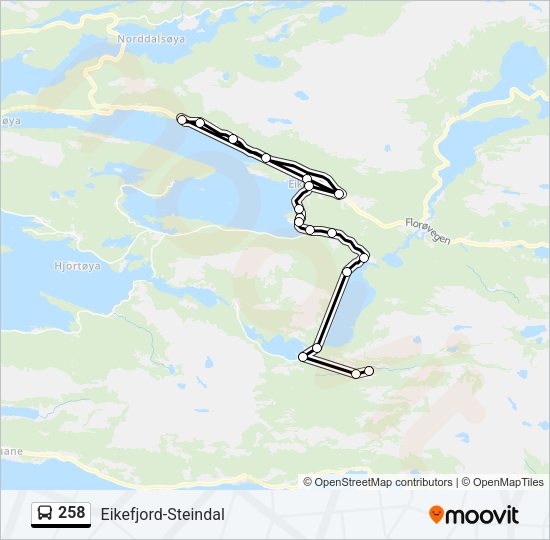 258 Bus Line Map