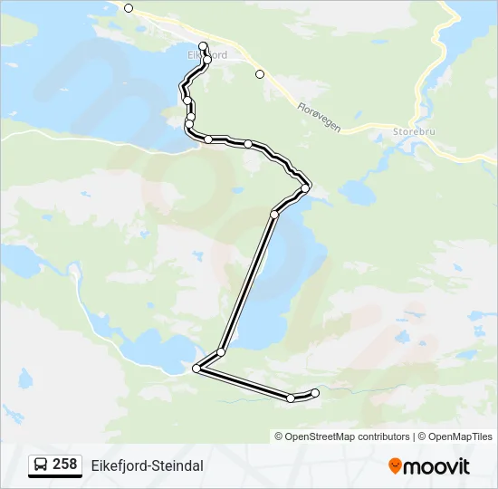 258 Bus Line Map