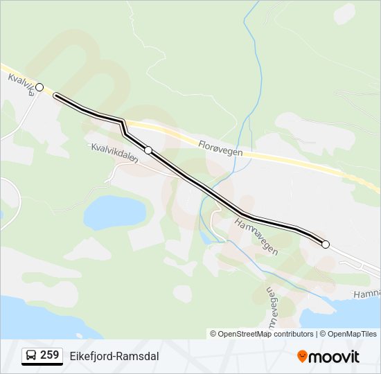 259 Bus Line Map