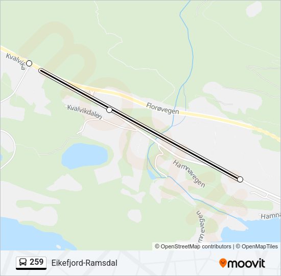 259 Bus Line Map