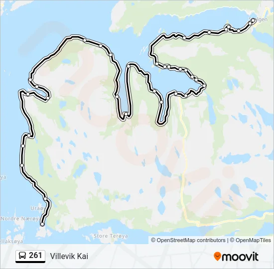 261 Bus Line Map