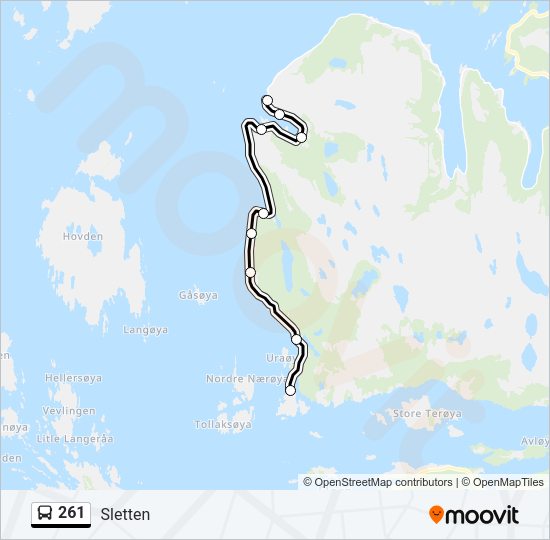 261 Bus Line Map