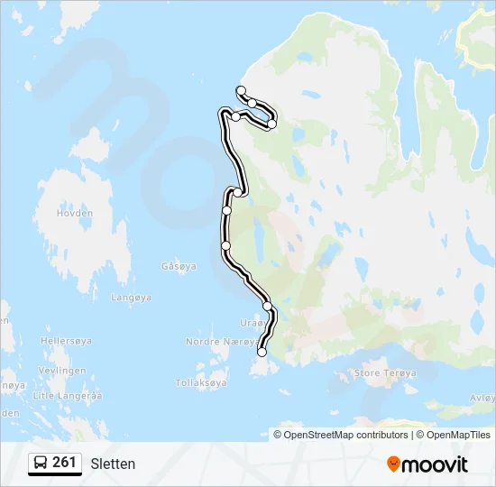 261 Bus Line Map