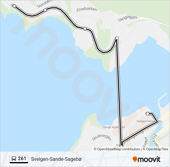 261 Bus Line Map